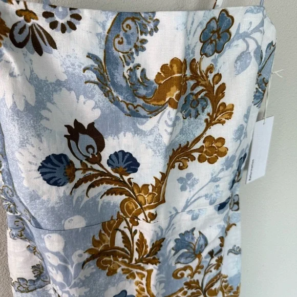 New REFORMATION Frankie Linen Dress in Reign Print NWT Wedding Women’s Size 2